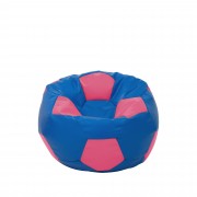 Baby Ball - fotoliu puf - imitatie piele albastru/roz