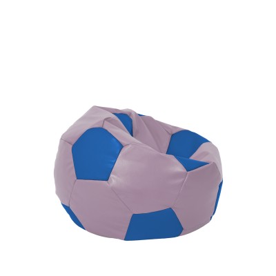 Baby Ball - fotoliu puf - imitatie piele mov/albastru
