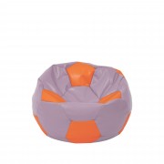 Baby Ball - fotoliu puf - imitatie piele mov/portocaliu