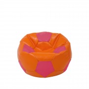 Baby Ball - fotoliu puf - imitatie piele portocaliu/roz