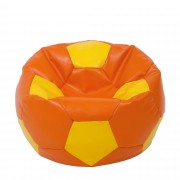 Extra Ball - fotoliu puf - imitatie piele portocaliu/galben