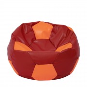 Extra Ball - fotoliu puf - imitatie piele rosu/portocaliu