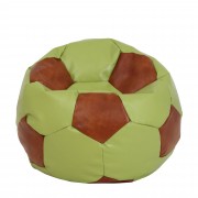 Extra Ball - fotoliu puf - imitatie piele verde/coniac
