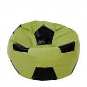 Extra Ball - fotoliu puf - imitatie piele verde/negru