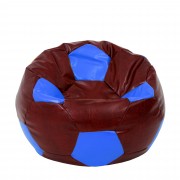 Extra Ball - fotoliu puf - imitatie piele bordo/albastru