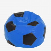 Extra Ball - fotoliu puf - imitatie piele albastru/negru