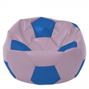 Mega Ball - fotoliu puf - imitatie piele mov/albastru