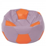 Mega Ball - fotoliu puf - imitatie piele mov/portocaliu