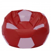 Mega Ball - fotoliu puf - imitatie piele rosu/mov