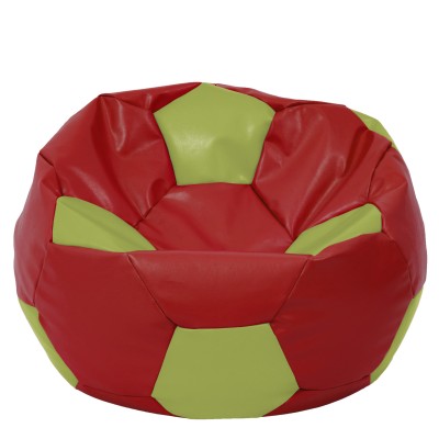 Mega Ball - fotoliu puf - imitatie piele rosu/verde