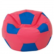 Mega Ball - fotoliu puf - imitatie piele roz/albastru