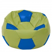 Mega Ball - fotoliu puf - imitatie piele verde/albastru