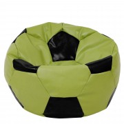 Mega Ball - fotoliu puf - imitatie piele verde/negru