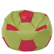Mega Ball - fotoliu puf - imitatie piele verde/rosu