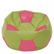 Mega Ball - fotoliu puf - imitatie piele verde/roz