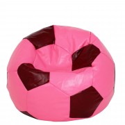 Mega Ball - fotoliu puf - imitatie piele roz/bordo