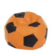 Mondo Ball - fotoliu puf - imitatie piele - portocaliu/negru