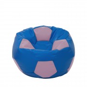 Mondo Ball - fotoliu puf - imitatie piele - albastru/mov