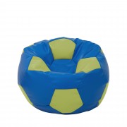 Mondo Ball - fotoliu puf - imitatie piele - albastru/verde