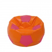 Mondo Ball - fotoliu puf - imitatie piele - portocaliu/roz