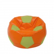 Mondo Ball - fotoliu puf - imitatie piele - portocaliu/verde