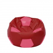 Mondo Ball - fotoliu puf - imitatie piele - rosu/roz