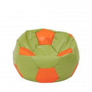 Mondo Ball - fotoliu puf - imitatie piele - verde/portocaliu